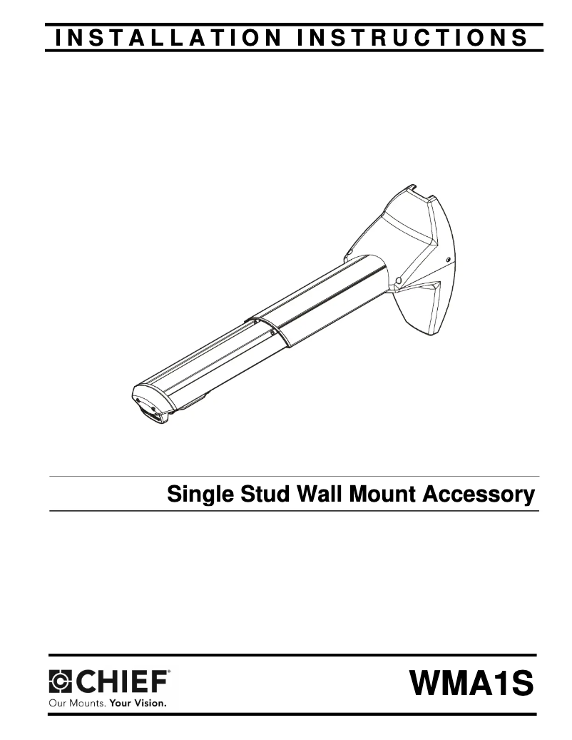Page 1 de la notice Manuel utilisateur Chief WMA1S