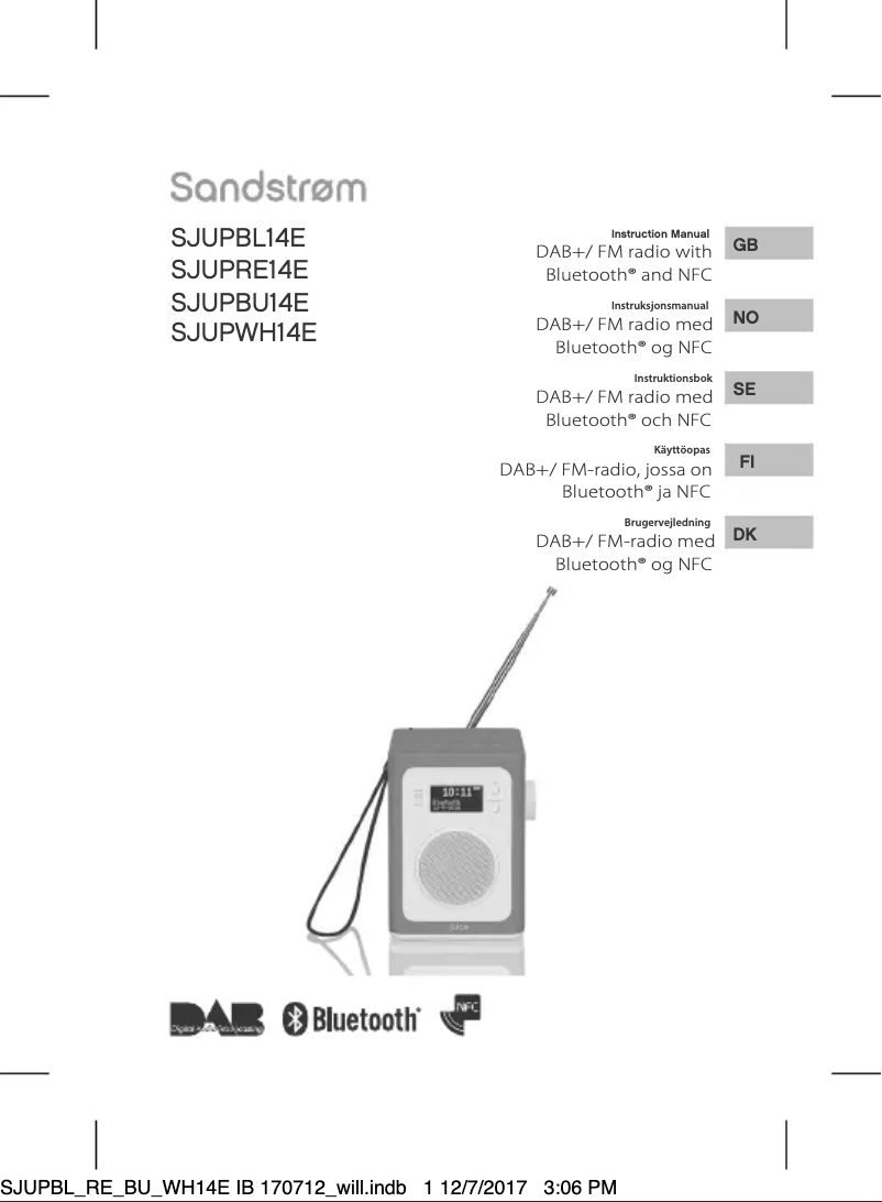 Imagen de la primera página del manual del dispositivo SJUPRE14E