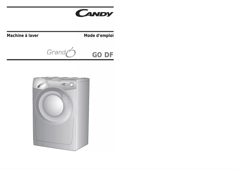 Page n°1 - Manuel utilisateur Candy GrandO GO 148 DF