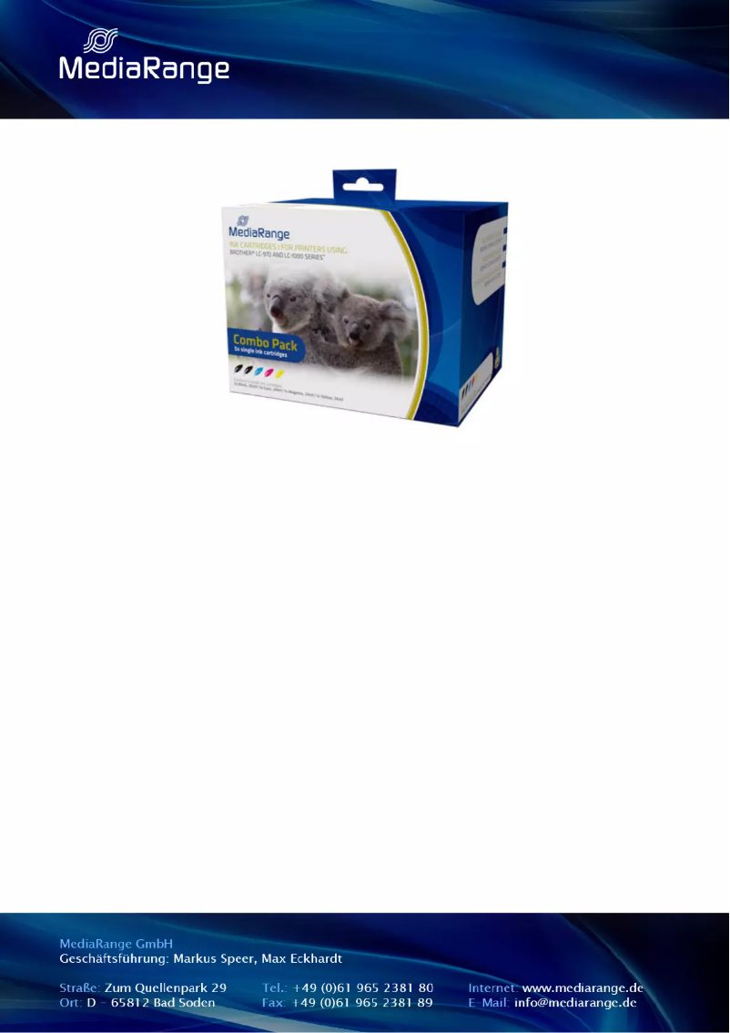 Page n°1 - Manuel utilisateur MediaRange MRB1000