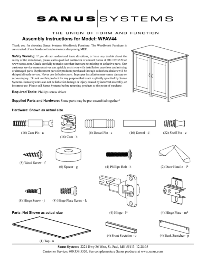 Imagen de la primera página del manual del dispositivo WFAV44