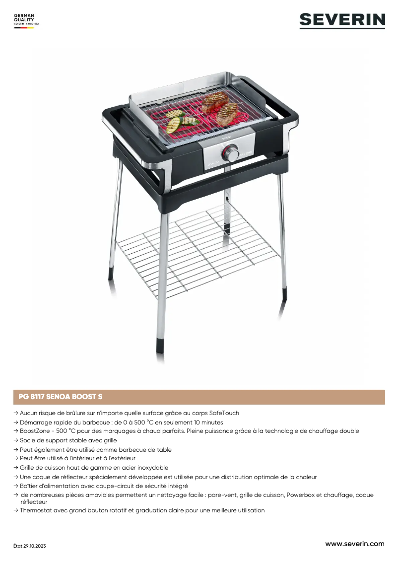 Image de la première page du manuel de l'appareil Senoa Boost PG 8117