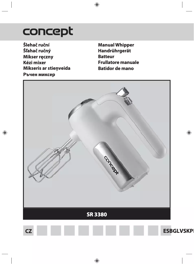 Page 1 de la notice Manuel utilisateur Concept SR3380