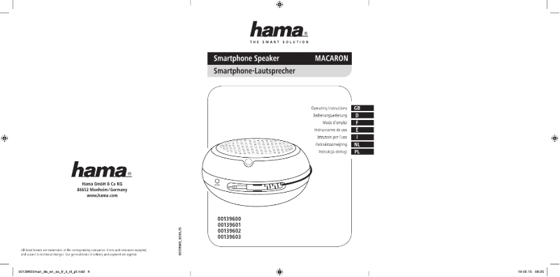 Image de la première page du manuel de l'appareil Macaron