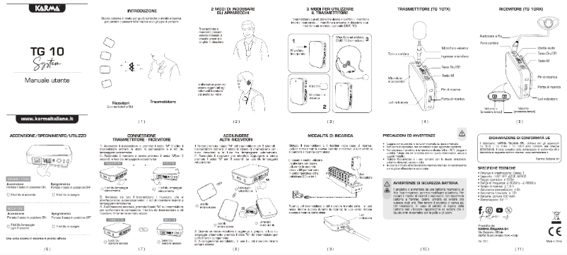 Page 1 de la notice Manuel utilisateur Karma TG 10TX