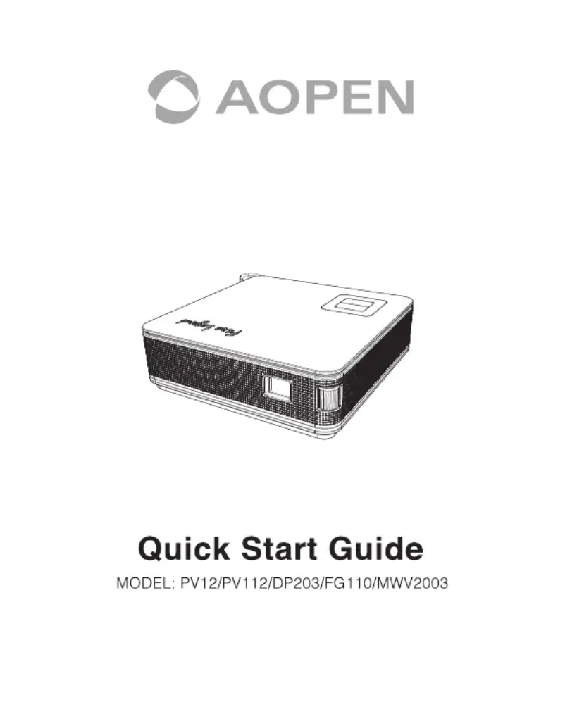 Page n°1 - Manuel utilisateur Aopen PV12