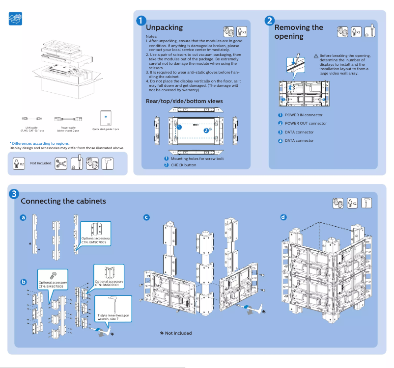 Page 1 de la notice Guide de démarrage rapide Philips 22BDL7324L