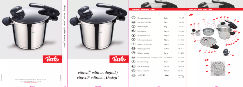 Page 1 de la notice Manuel utilisateur Fissler Vitavit Digital