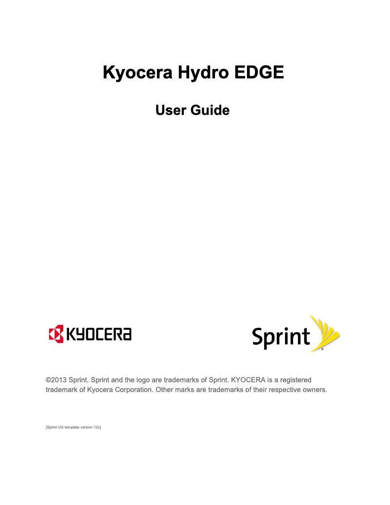 Image de la première page du manuel de l'appareil Hydro Edge C5215