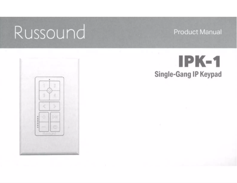 Page n°1 - Manuel utilisateur Russound IPK-1