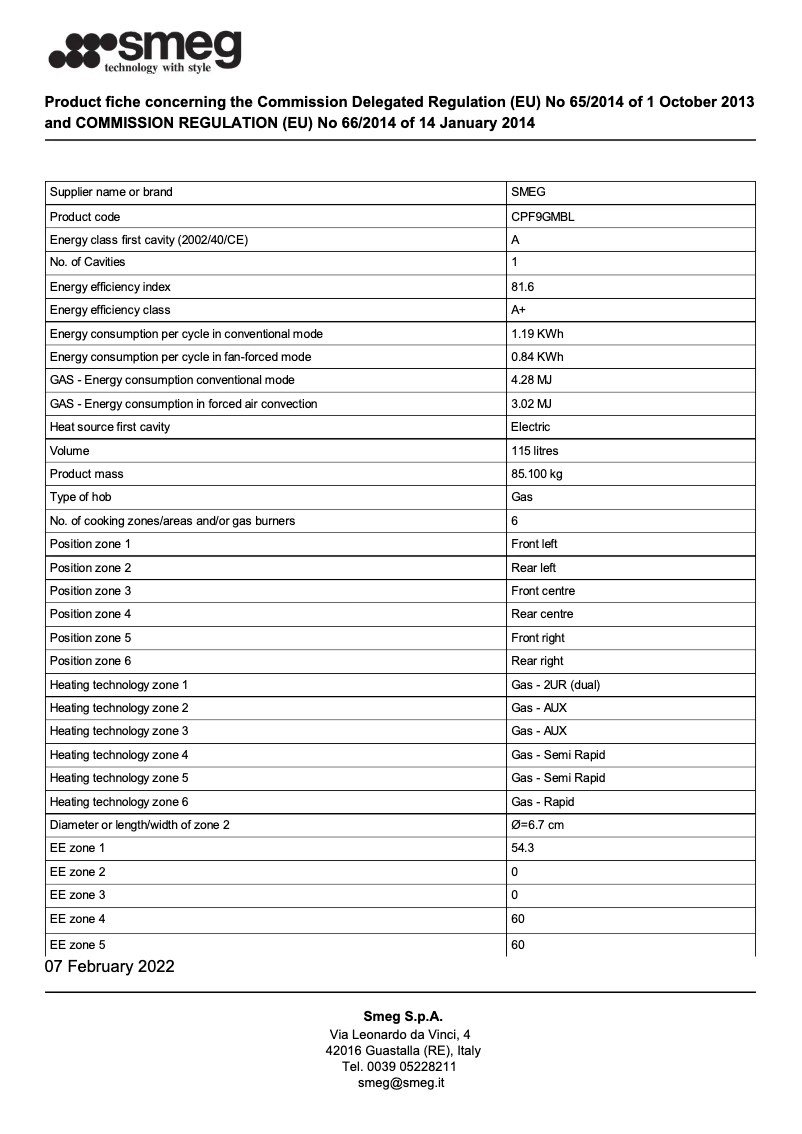 Image de la première page du manuel de l'appareil CPF9GMBL