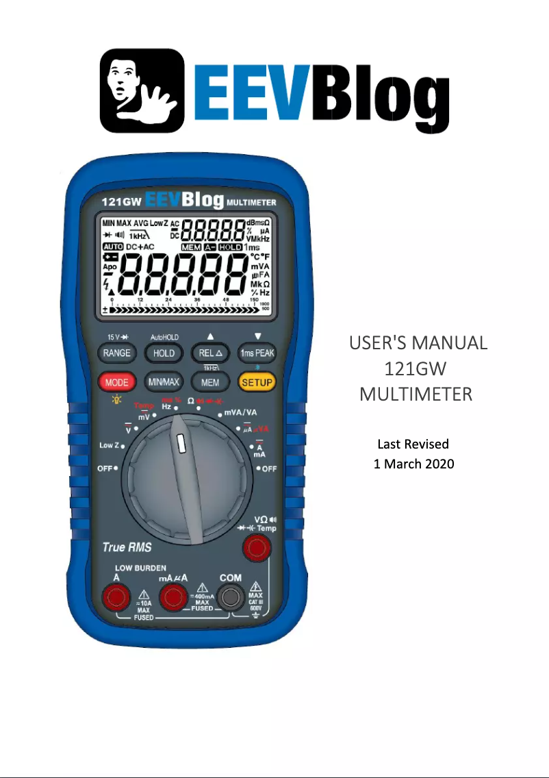 Image de la première page du manuel de l'appareil 121GW