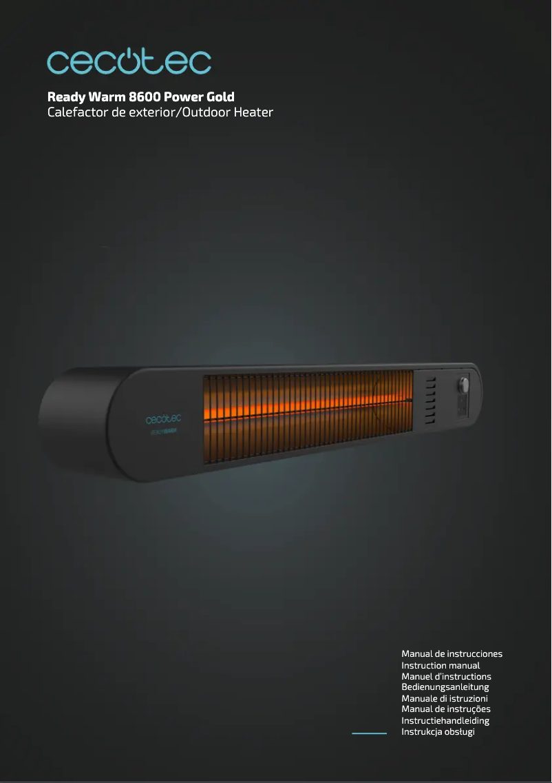 Image de la première page du manuel de l'appareil Ready Warm 8600 Power Gold