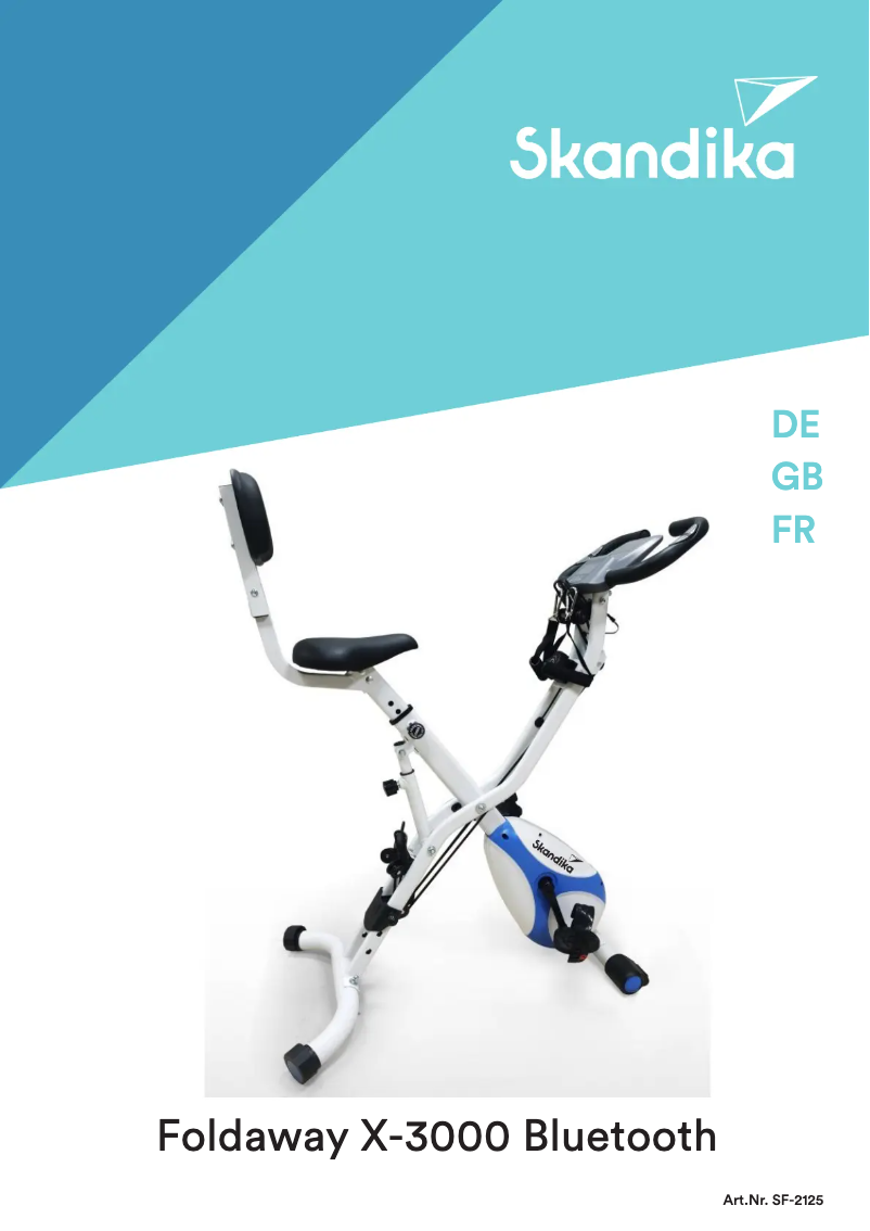 Image de la première page du manuel de l'appareil Foldaway X-3000 Bluetooth