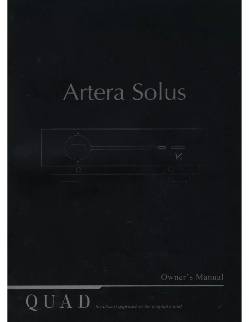 Image de la première page du manuel de l'appareil Artera Solus