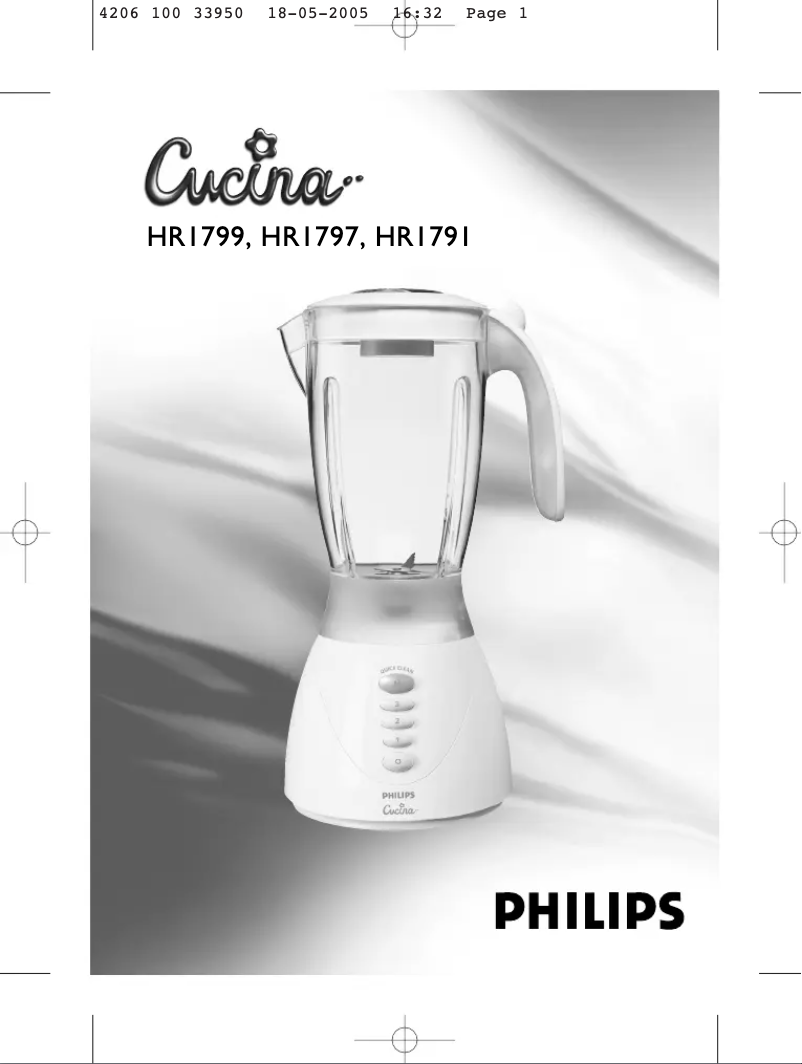 Page 1 de la notice Manuel utilisateur Philips Twister HR1791