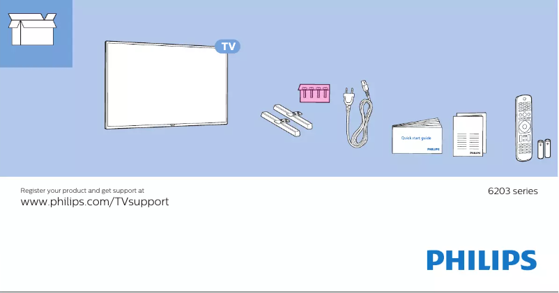 First page image of the manual for 50PUS6203