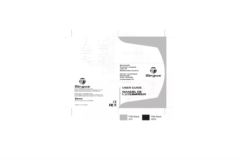 Page n°1 - Manuel utilisateur Targus AKP03CA