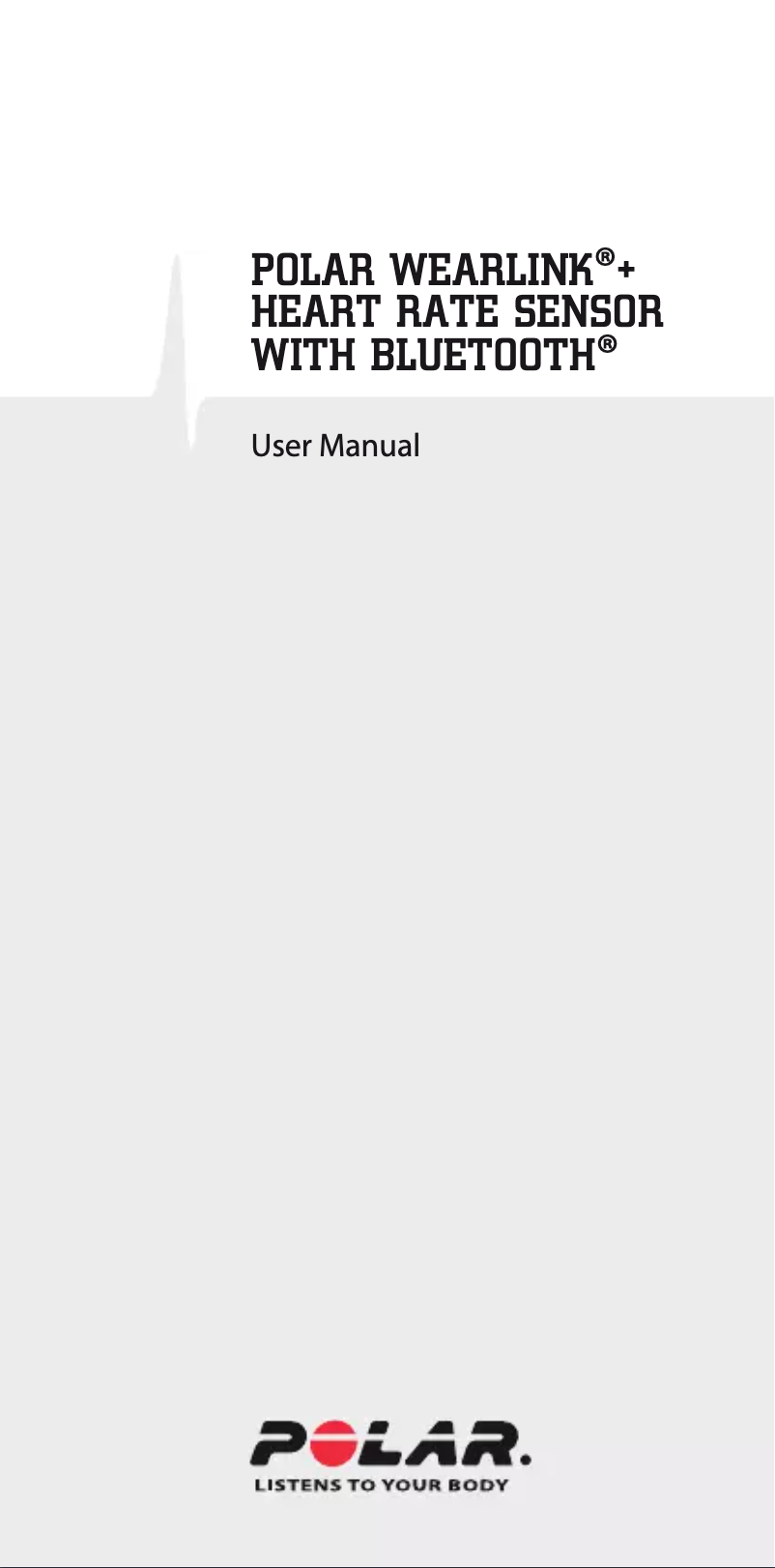 Page 1 de la notice Manuel utilisateur Polar WearLink