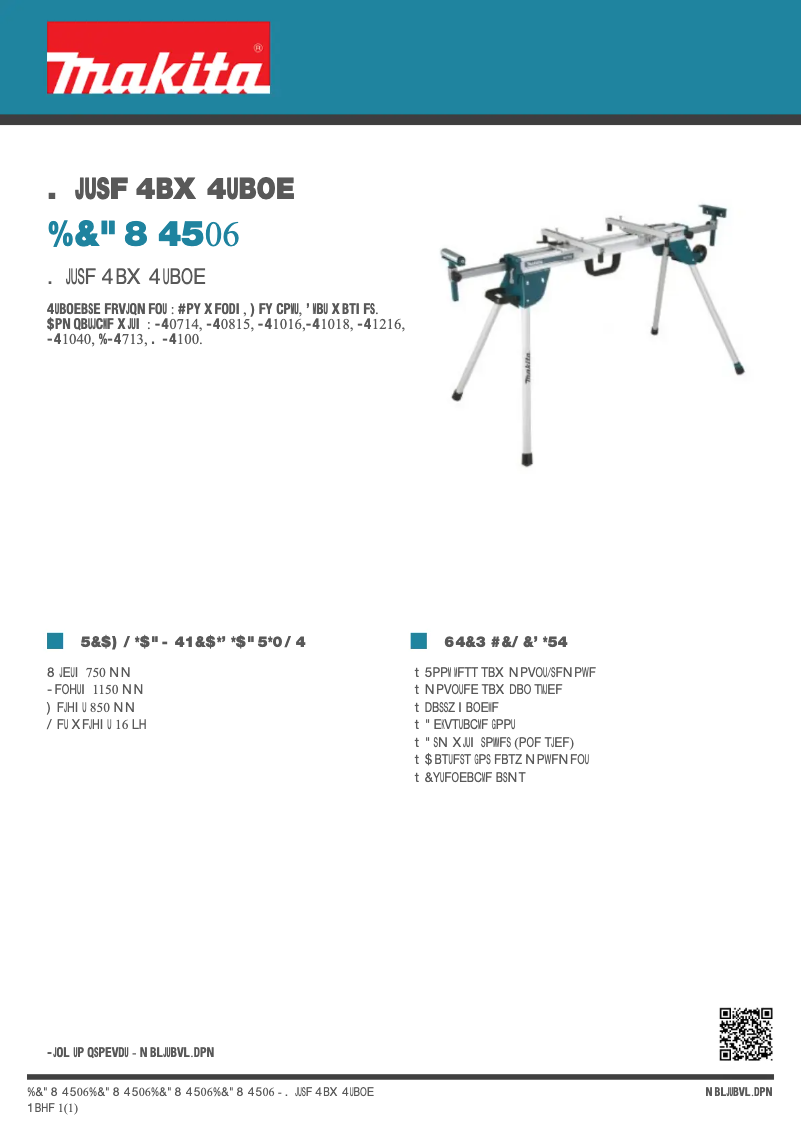 Page n°1 - Fiche technique Makita DEAWST06