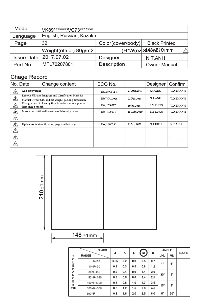 Page n°1 - Manuel utilisateur LG VK89689HU
