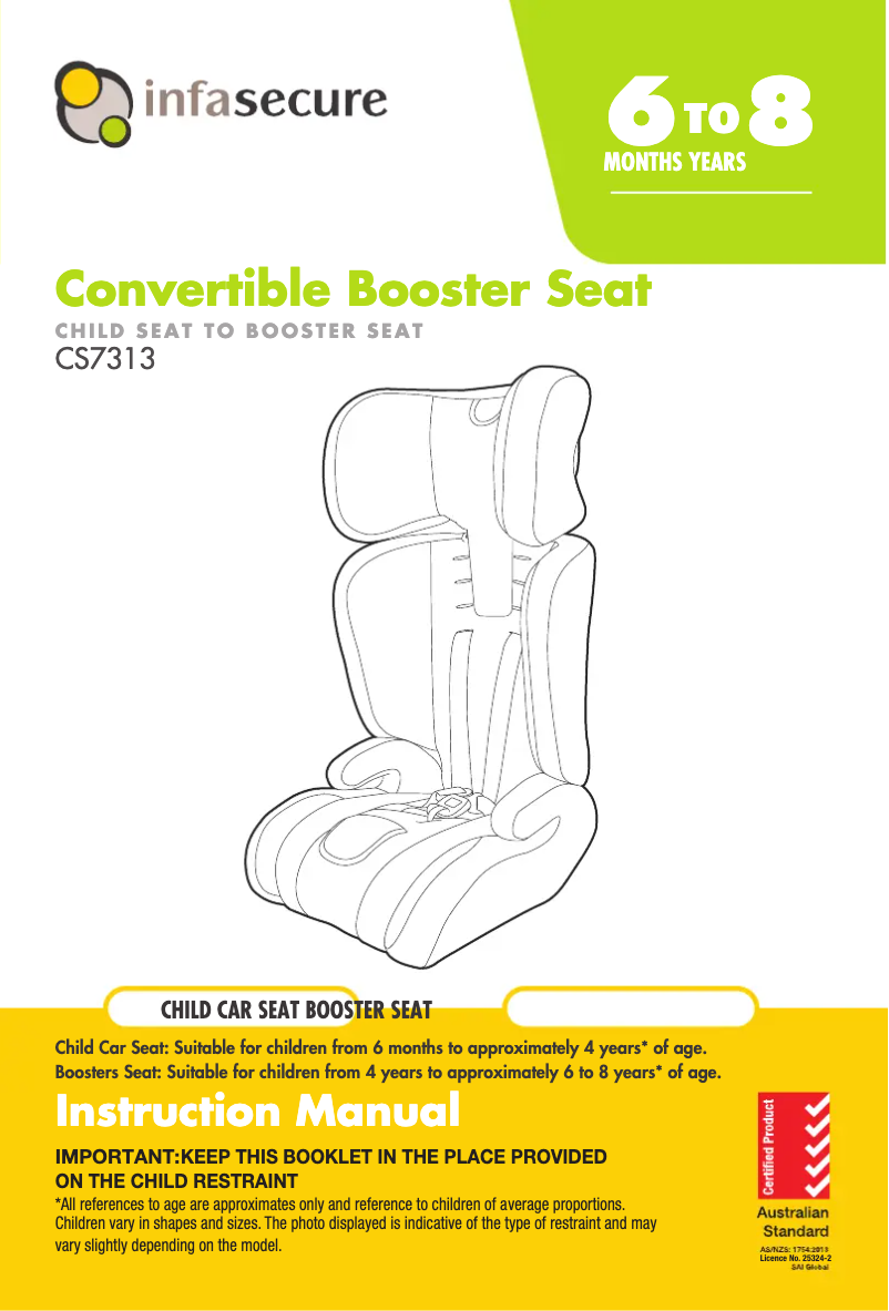 Page 1 de la notice Manuel utilisateur InfaSecure Raptor Plus