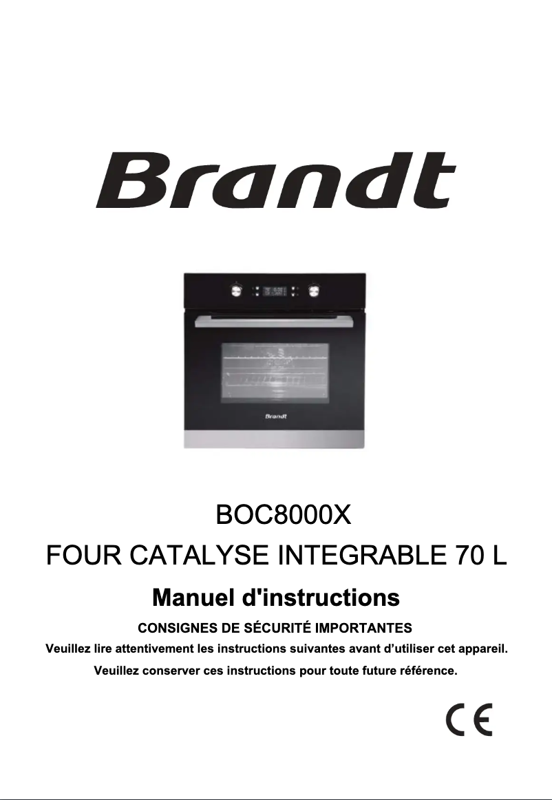 Image de la première page du manuel de l'appareil BOC8000X