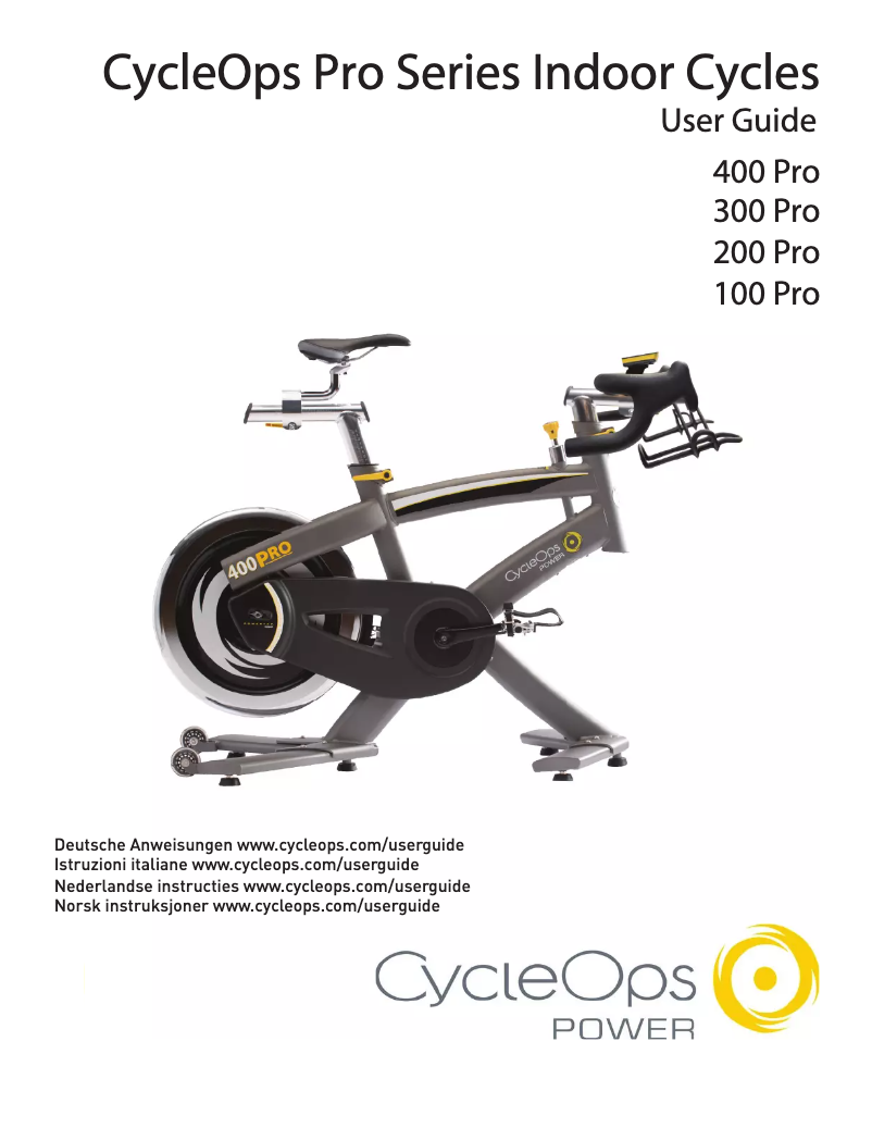 Page 1 de la notice Manuel utilisateur CycleOps 400 Pro