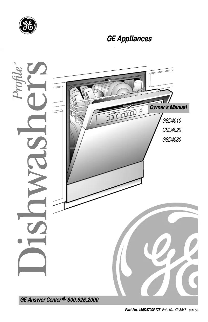 Page n°1 - Manuel d'utilisation et d'entretien GE Profile GSD4020ZBB