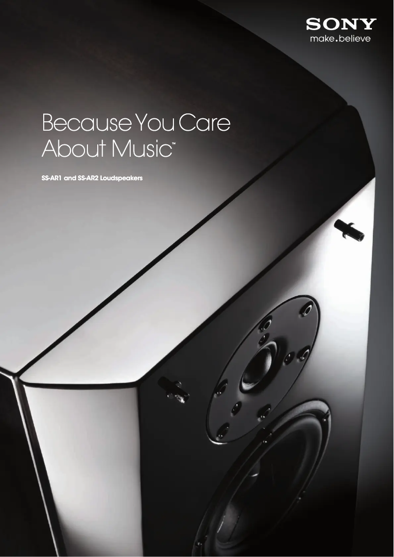 Page 1 de la notice Brochure Sony SS-AR1