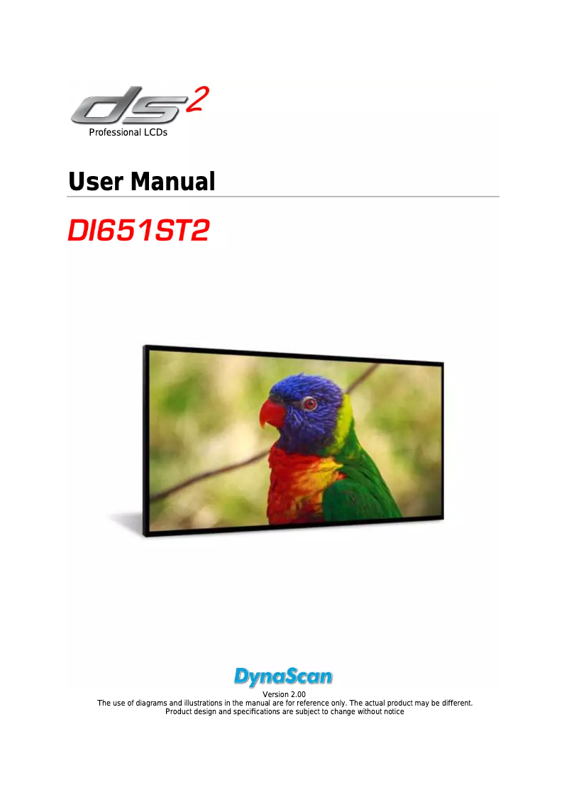 Page 1 de la notice Manuel utilisateur DynaScan DI651ST2