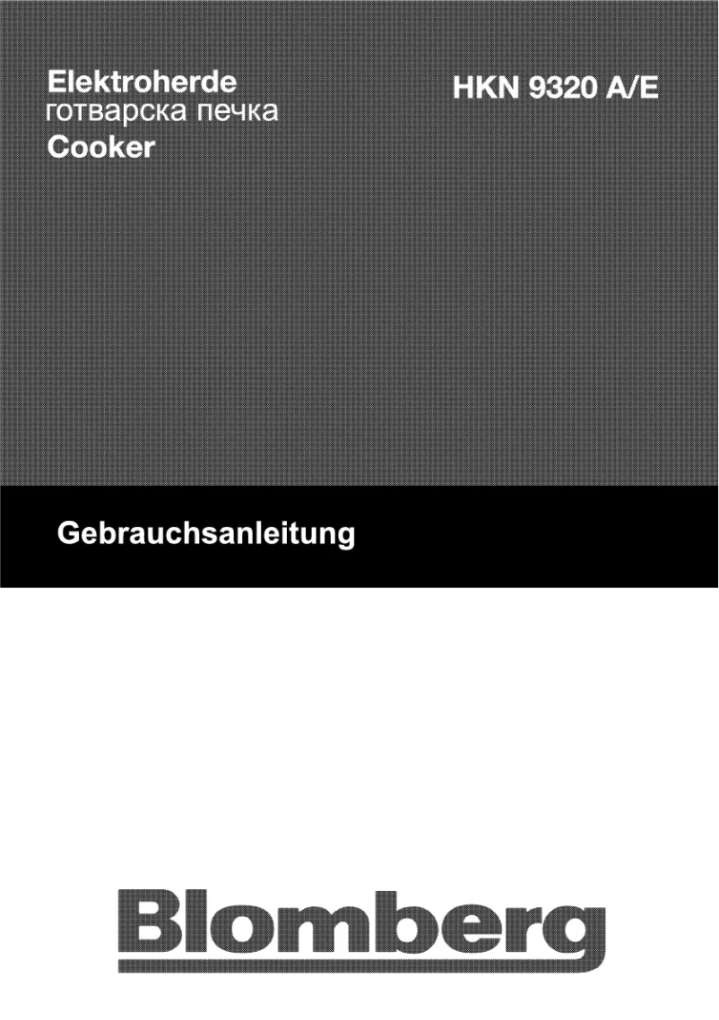 Page 1 de la notice Manuel utilisateur Blomberg HKN 9320