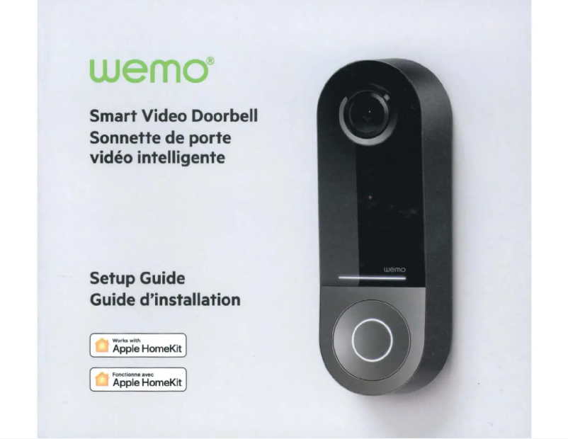 Image de la première page du manuel de l'appareil Wemo Smart Video Doorbell