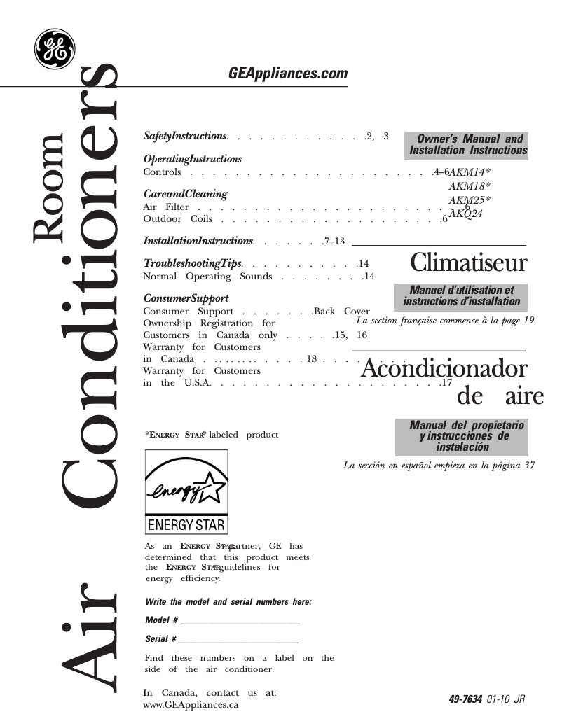Image de la première page du manuel de l'appareil AKQ24DN