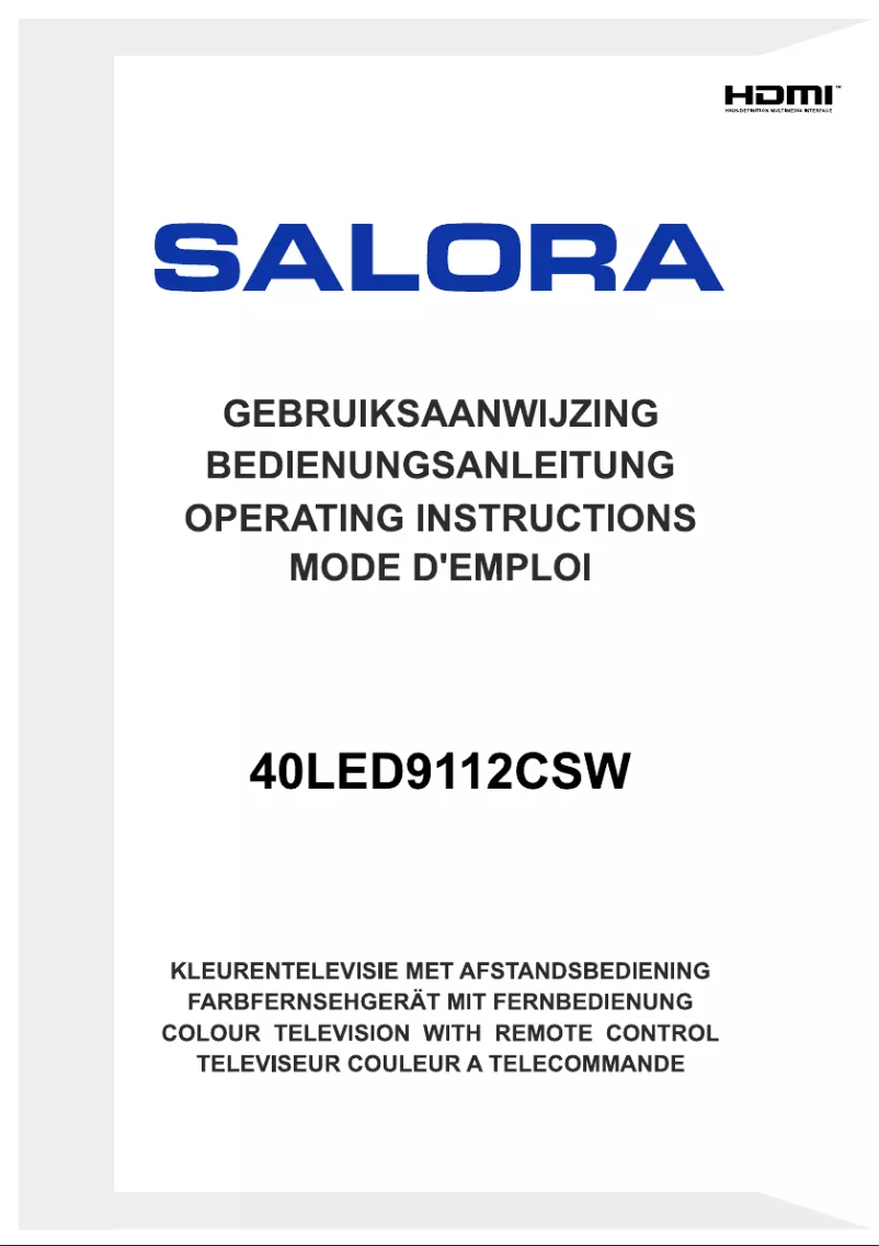 Page 1 de la notice Manuel utilisateur Salora 40LED9112CSW