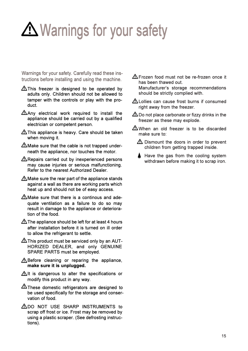 Page 1 de la notice Manuel utilisateur Zanussi ZD24/8R