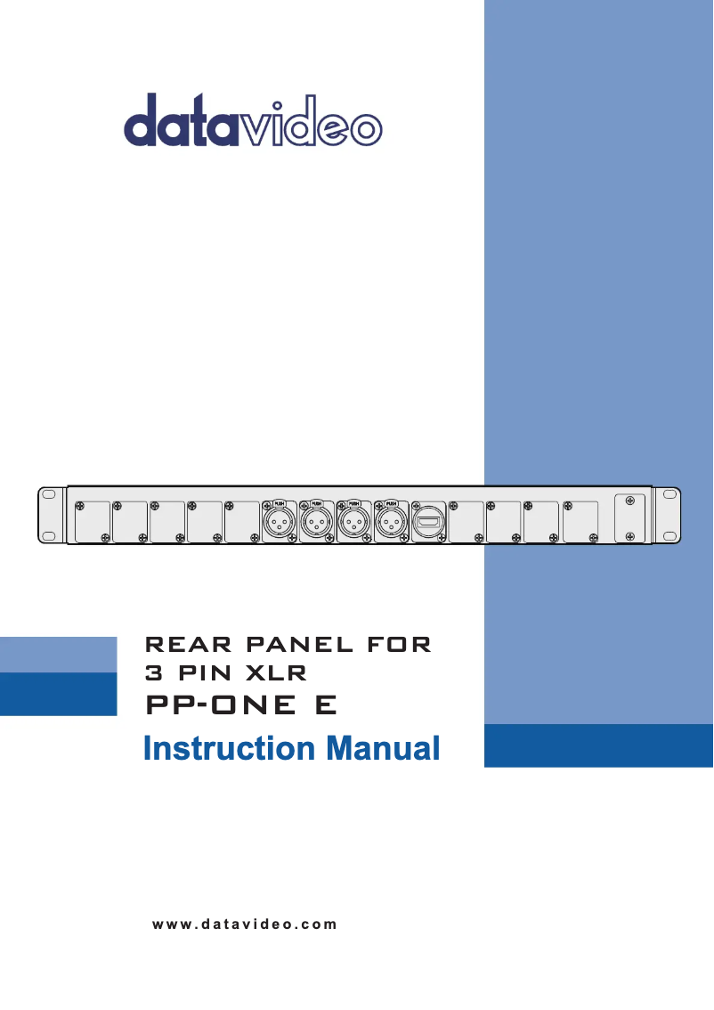 Page 1 de la notice Manuel utilisateur DataVideo PP-ONE E