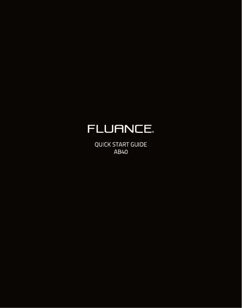 Page n°1 - Guide de démarrage rapide Fluance AB40