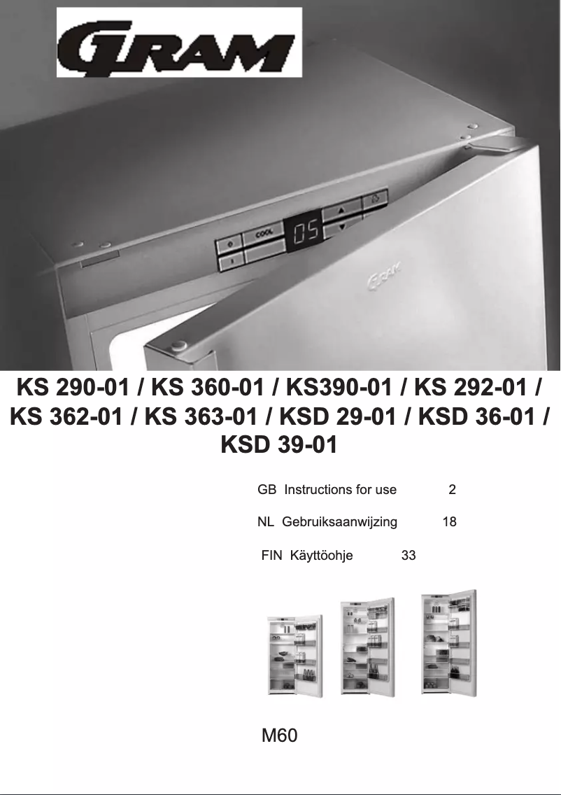 Page n°1 - Manuel utilisateur Gram KSD 29-01