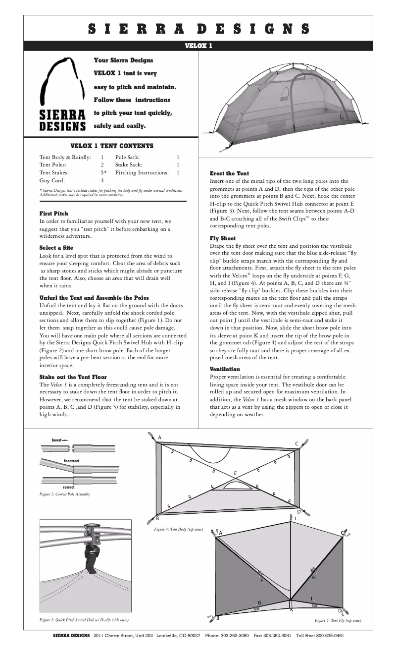 Imagen de la primera página del manual del dispositivo Velox 1