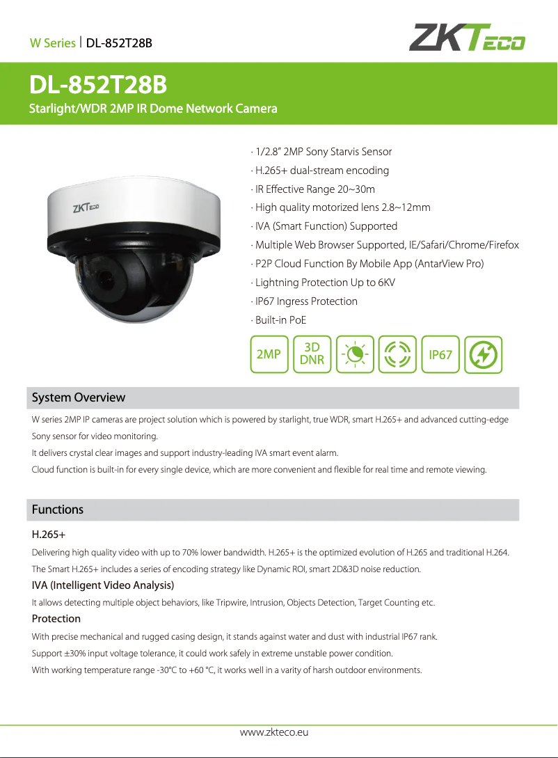 Image de la première page du manuel de l'appareil DL-852T28B