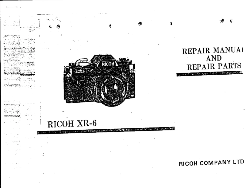 Image de la première page du manuel de l'appareil XR-6
