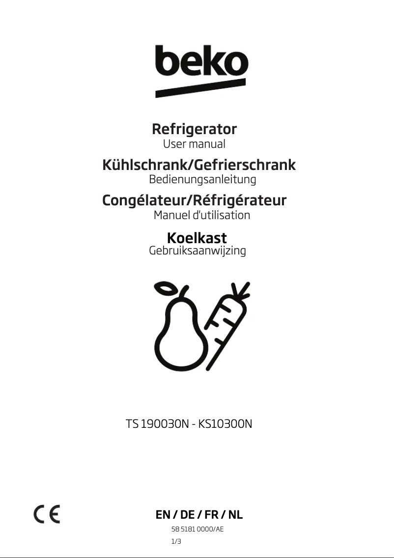 Image de la première page du manuel de l'appareil TS190030N