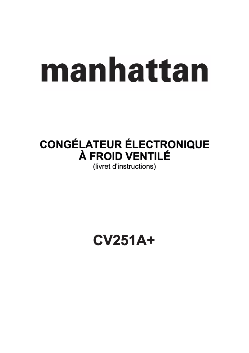 Image de la première page du manuel de l'appareil CV251A+