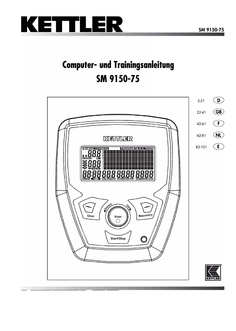 Page 1 de la notice Manuel utilisateur Kettler Moto P