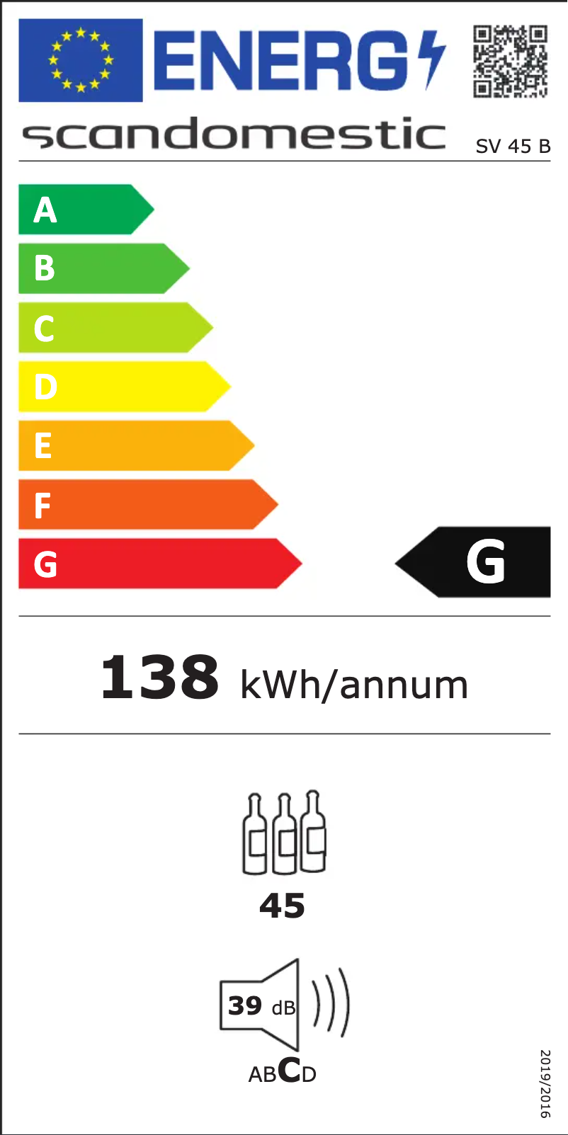Page 1 de la notice Manuel utilisateur Scandomestic SV 45 B