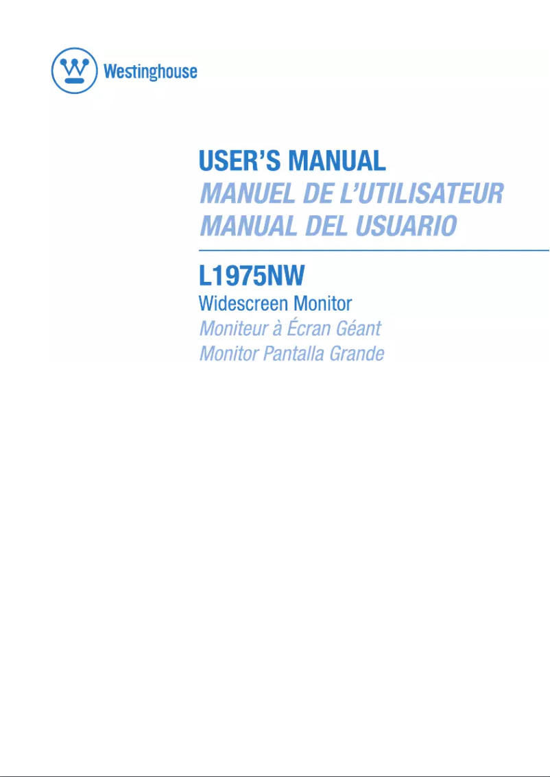 Image de la première page du manuel de l'appareil L1975NW