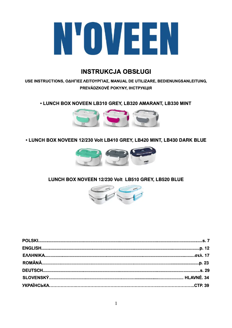 Page 1 de la notice Manuel utilisateur N'oveen LB2410