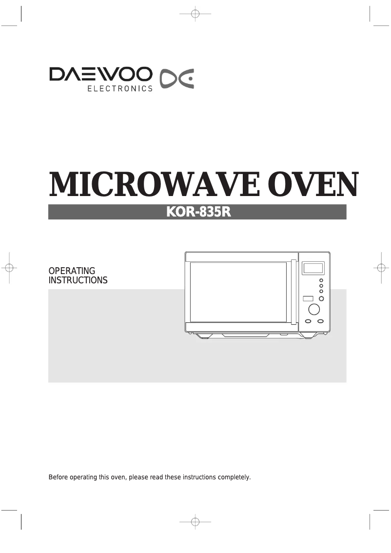 Página 1 del manual Manual de usuario Daewoo KOR-835R