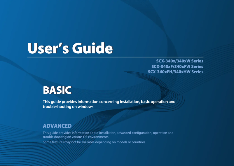 Image de la première page du manuel de l'appareil SCX-3405